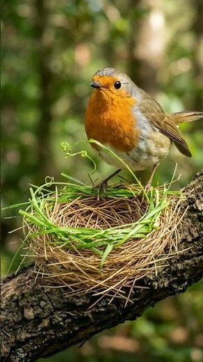 Nothing is more satisfying than watching this cinematic bird nest build.🪵✨ Pure natural architecture