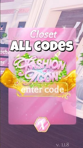 ALL CODES for FASHION ICON #fyp #foryoupage❤️❤️ #trending #roblox