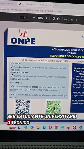Convocatoria ONPE: Nuevos Empleos para Elecciones 2026