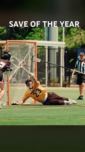Christian Tomei made this incredible save in the D2 Semifinals 🧱🤯 (via Adelphi Lacrosse)