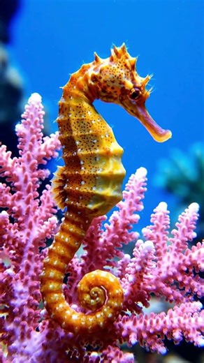 Spiny Seahorse in Ultra Slow Motion 🐉 Calm & Magical Ocean Beauty | ShineBliss#shorts #oceanlife