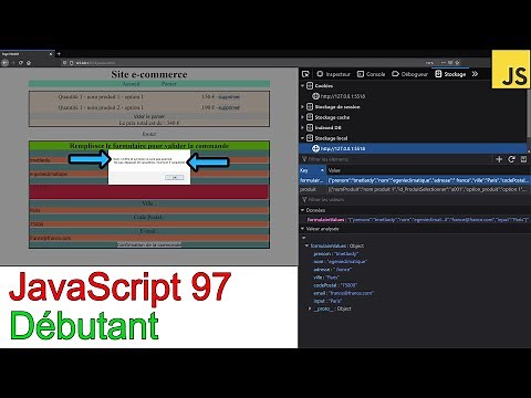 JavaScript97-Controle validation formulaire du champ nom et prénom avant envoi dans local storage