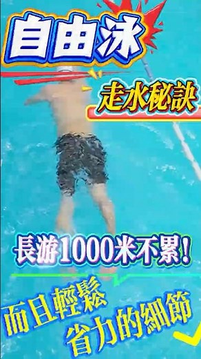 【自由式省力】長游 1000 米不累？掌握這個「走水細節」，讓你的效率翻倍！ #自由式教學 #輕鬆學游泳 #游泳教練