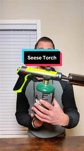 SEESE Powerful Propane Torch(Propane Tank Not Included),With One-Touch Max Fire Button and Safety Lock, Adjustable Blow Torch for Sous Vide Searing Steak, BBQ,Fireplace,Charcoal Wood，Excellent Gift for New Year #campinglife #firestarter #torch #grilling