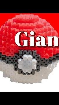 Follow My IG to build this 3D Pokeball With Perler Beads #shorts | 3D Perler