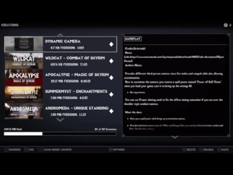Skyrim PS4 Mod Review: Dynamic Camera by SirArindel (Ported by Lux.DRice)
