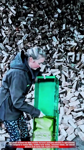 Innovative Firewood Bag Filling Machine : Best Fast Clean Log Packaging
