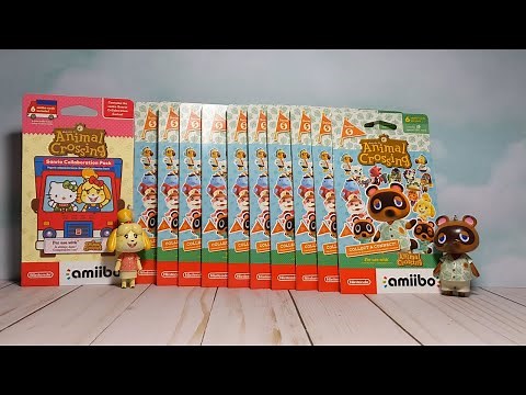 Opening 10 Series 5 Animal Crossing amiibo card packs + Sanrio and new Hallmark ornaments!