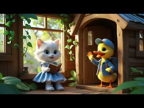 🐱🦆 CUTEST Friendship Ever! | The Kitten & The Duck Adventure 🌈✨ | 3D Cartoon Story