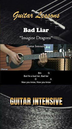 Bad Liar - Imagine Dragons | EASY Guitar Tutorial with Chords / Lyrics #guitarchords