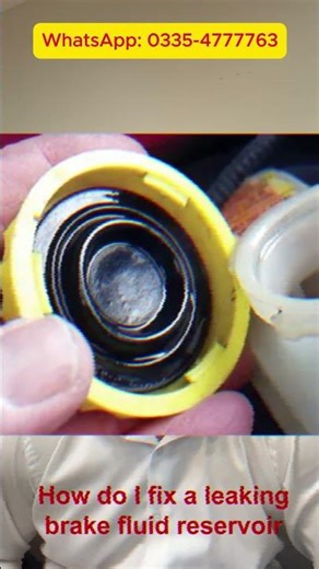 How do I fix a leaking brake fluid reservoir? #qatar#adnanbutt#pakistan#saudiarabia#dubai#bahrain#ku