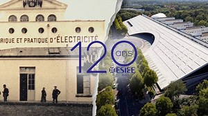 [Vidéo rétrospective] ESIEE Paris a 120 ans ! C’est depuis 1904, d’abord sous le nom d’école Breguet, que l’innovation commence et perdure quelque soit l’époque. Depuis la première révolution industrielle à la révolution numérique, ESIEE Paris intervient et contribue au développement de domaines qui façonnent notre monde. Installé depuis 1987 sur le Campus de Marne-la-Vallée, le bâtiment principal de ESIEE Paris, conçu par l’architecte Dominique Perrault, a obtenu le label “Architecture contempo