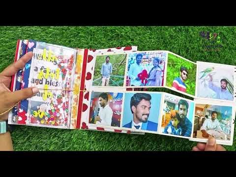 HANDMADE Mini Album | Red & Gold Handmade Paper Craft | Easy Aesthetic Gift Idea #scarlet #heart