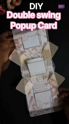 DIY double swing Popup Card | Cute gift idea #shorts #diy #popupcard #cutegiftideas