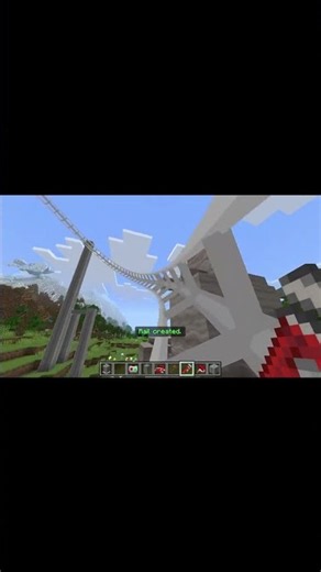 You asked how the rails work. #minecraft #minecraftshorts #rollercoaster