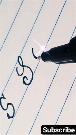 Lettering “S” ✍️✨ | Beautiful Calligraphy Letter S #Satisfying #Handwriting #Shorts