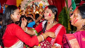 WATCH: Sonagachi Sex Workers Perform Sindoor Khela And Dhunuchi Naach During Vijayadashmi