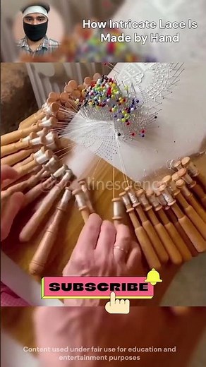 How Intricate Lace Is Made by Hand #BobbinLace #HandmadeCraft #TextileArt #Handloom #DIYArt