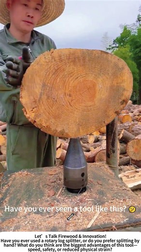 Spinning Log Splitter – Fast, Powerful, Effortless! 🔄