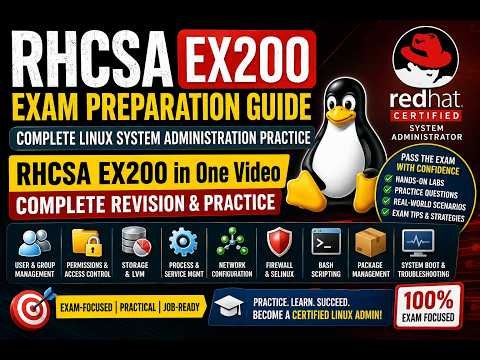 RHCSA EX200 in One Video | Complete Revision & Practice