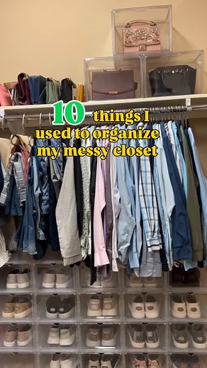 say CLOSET and I will share all the details with you. If your closet feels small… these organizers change everything. From hangers that double your space to stackable bins, shoe storage, jewelry organizers, and bag holders. It’s all about making your closet work smarter not bigger. _______ closet organization ideas for small closets best Amazon closet organizers 2025 double hanging space hanger clips shoe storage solutions for small closets stackable closet bins for clothes handbag organizer ide