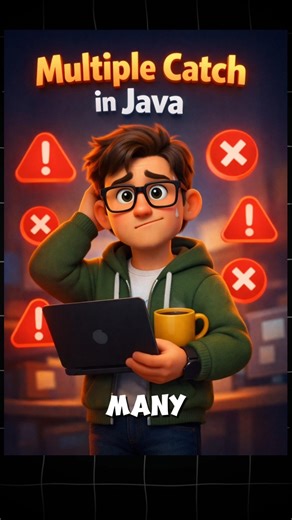 One Try, Many Errors? Use Multiple Catch! #java #programming #codingforbeginners #shorts