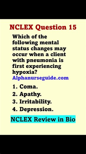 NCLEX Questions and Answers: Mental Status Change with Hypoxia | NCLEX Review