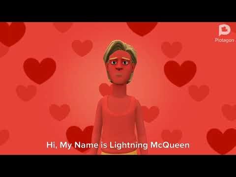 Lightning McQueen and Jesus Christ both in Plotagon