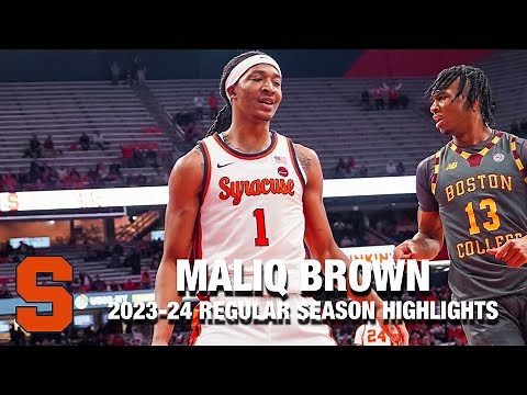 Maliq Brown 2023-24 Regular Season Highlights | Syracuse Forward