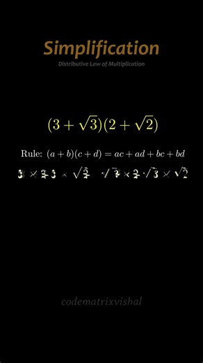 Simplification Using Distributive Law of Multiplication | Algebra Basics | Class 10 Maths #maths