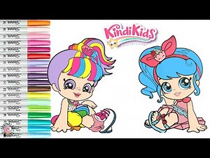 Shopkins Kindi Kids Coloring Book Pages Rainbow Kate and Jessicake