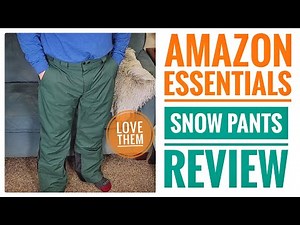 Amazon Essentials Men's Insulated Ski Snow Pants Review Very Warm Over Pants BEST EVER!