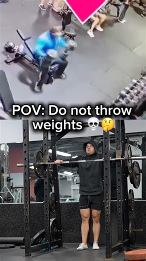 POV: DO NOT THROW WEIGHTS IN THE GYM!!? 👍💀