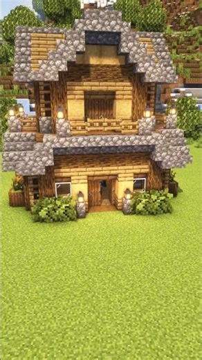 Minecraft Wooden Starter House Build #minecraft