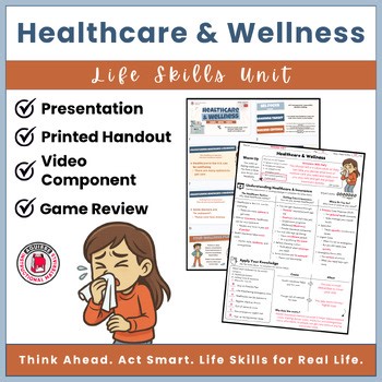 Healthcare & Wellness Lesson | Real-Life Health Skills, Insurance (Grades 6-8)