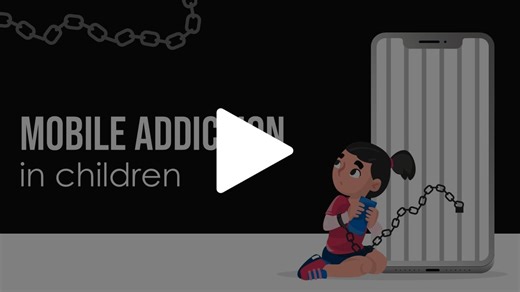 Mobile Addiction In Children Animated Presentation - SketchBubble