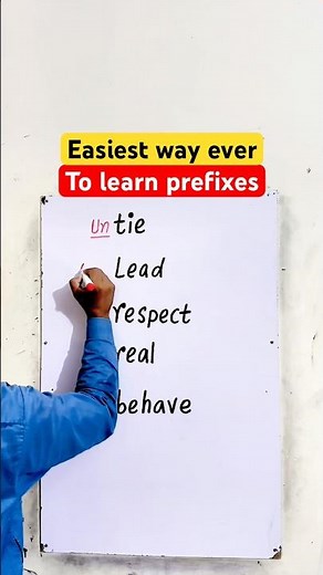 Easiest way to learn English prefixes