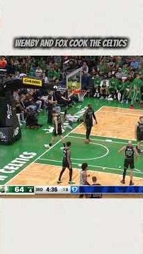 Wemby and Fox cook the Celtics #basketball #nba #shorts