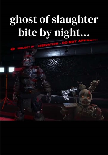 ghost of slaughter in bite by night… #fyp #bitebynight #godofwar #springtrap #kratos