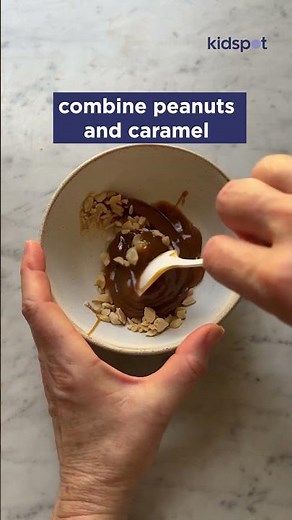 Caramel peanut choc-top ice cream cups