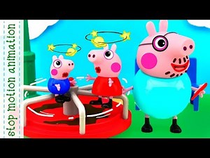 Funny carousel. Peppa Pig toys Stop motion animation new episodes 2018