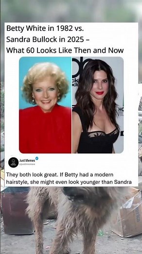 Betty white in 1982 vs Sandra Bullock in 2025 - what 60 looks like then and now
