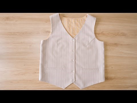 How To Sew Reversible Vest | Learn To Sew Shirt With Lining | Thuy Sewing