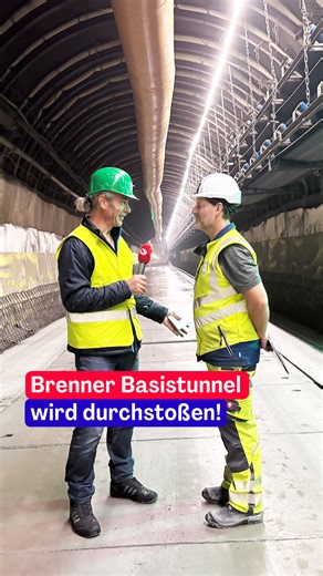 🏔️ Nach 17 Jahren ist es heute so weit: 1400 Meter unter dem Brenner werden die Tunnelbauarbeiter aus Süd- und Nordtirol die künftige Röhre des Brennerbasistunnel durchstoßen. Mehr als 1400 Menschen arbeiten auf der riesigen Baustelle, aufgeteilt in mehrere Baulose nördlich und südlich des Brenners 👏🏻 Ö3-Reporter Wolfgang Böhmer war vor Ort! | Hitradio Ö3