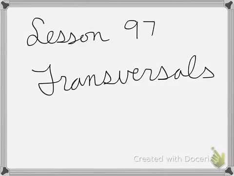 Saxon Math Course 1 Lesson 97