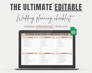 The Ultimate Editable Wedding Planning Checklist - Etsy Canada