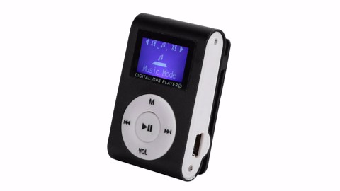 32GB Mini MP3 Music Player, Mini LCD Screen Display MP3 Player, MP3 Player with Back Clip Sports Music Player with 3.5mm Audio Soppurt TF Card(Black)