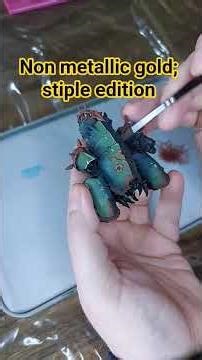 How to stiple non metallic gold #ageofsigmar #warhammer40k #miniaturepainter #warhammer #warhammer