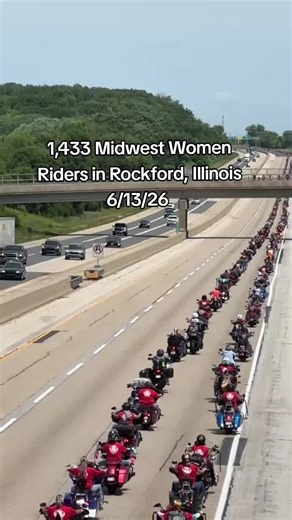 Most Women Motorcyclists Assembled Record — 1,433 Riders in Rockford