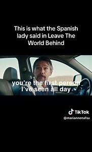 Translation of Spanish Lady Scene in Leave The World Behind
